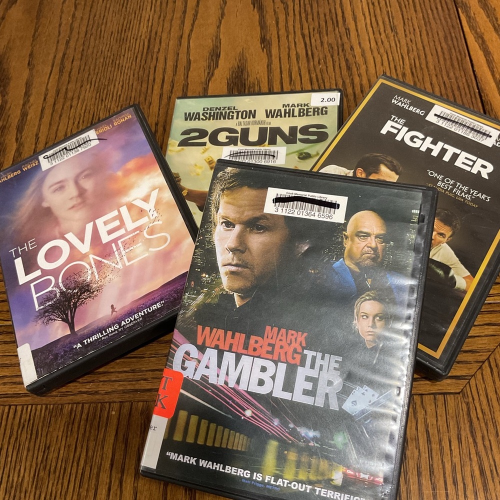 Mark Wahlberg Movie DVDs 📀 Gambler, Fighter, 2 Guns & Lovely Bones